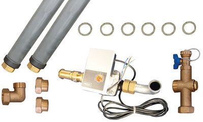 Hydraulische aansluitset voor horizontale boiler 150/200 L voor de Ecoheat ketel 15-25 kW