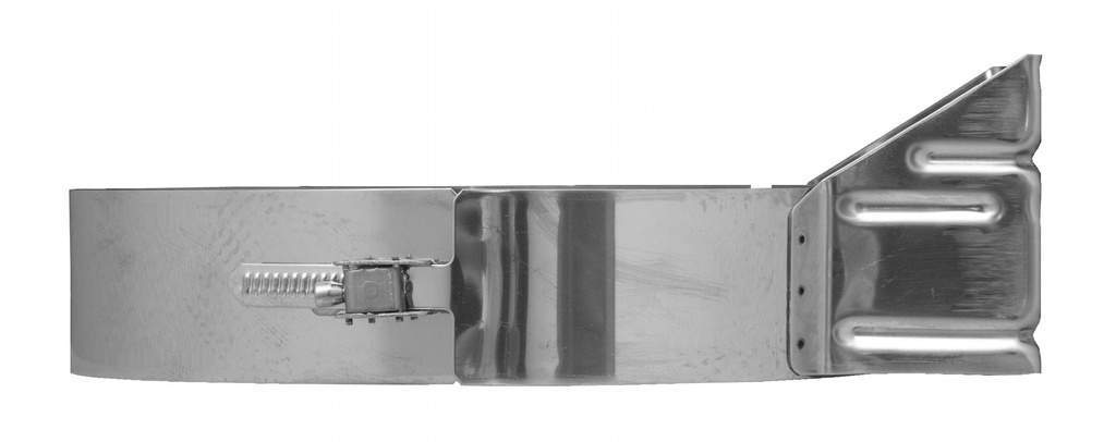 Inox (RVS) platte muurbeugel enkelwandig 