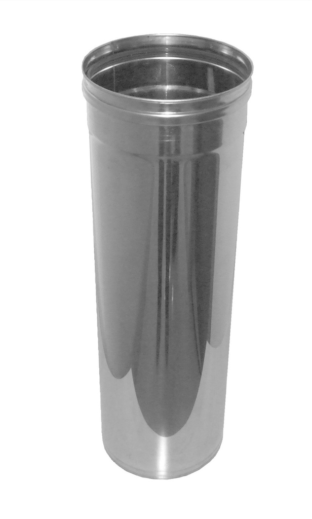 Eléments droits réglables inox simple paroi 65-375 mm