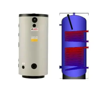 Solar drinkwaterboiler met 2 warmtewisselaars 