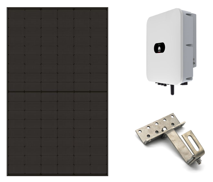 Fotovoltaïsche kit 4 kW - vertical plaatsing - dapkan