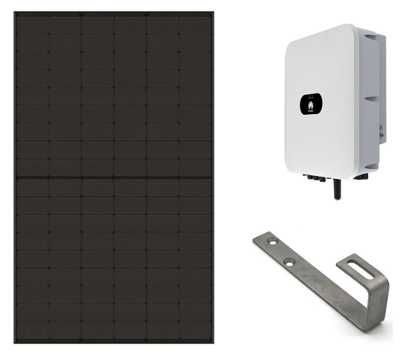 Kit fotovoltaïsch 4 kW - verticaal - leien dak