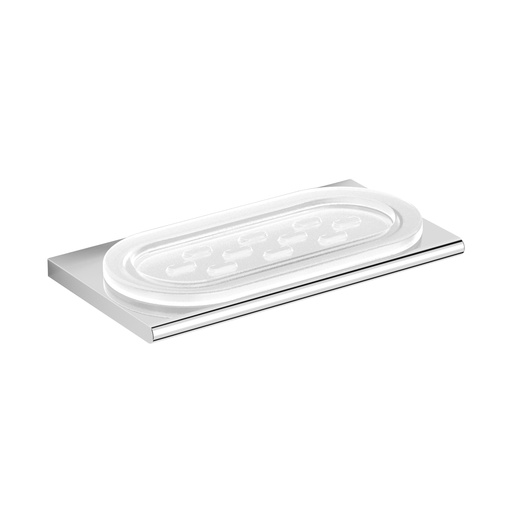 [90-509-0424] Planche pour savon chrome/verre laiteux