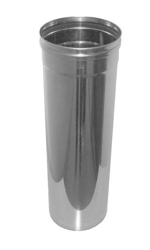 Inox (RVS) regelbaar element 65-375 mm enkelwandig