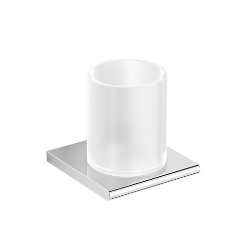 [90-509-0422] Glashouder inclusief glas chroom/melkglas