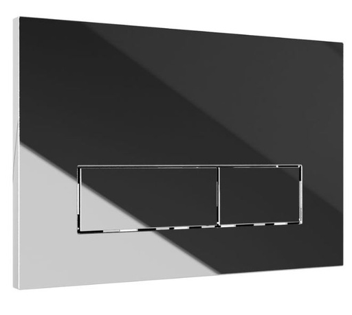[90-510-0025] Bedieningsplaat- chroom, vierkant