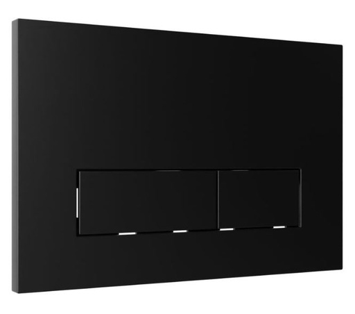 [90-510-0028] Bedieningsplaat - zwart mat, vierkant